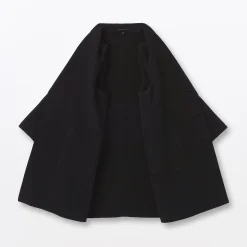 Hot Muji Abrigo Chesterfield de mezcla de lana merina para hombre
