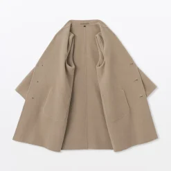 Hot Muji Abrigo Chesterfield de mezcla de lana merina para hombre