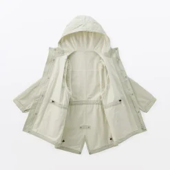 Online Muji Abrigo con capucha de algodón ligero para hombre