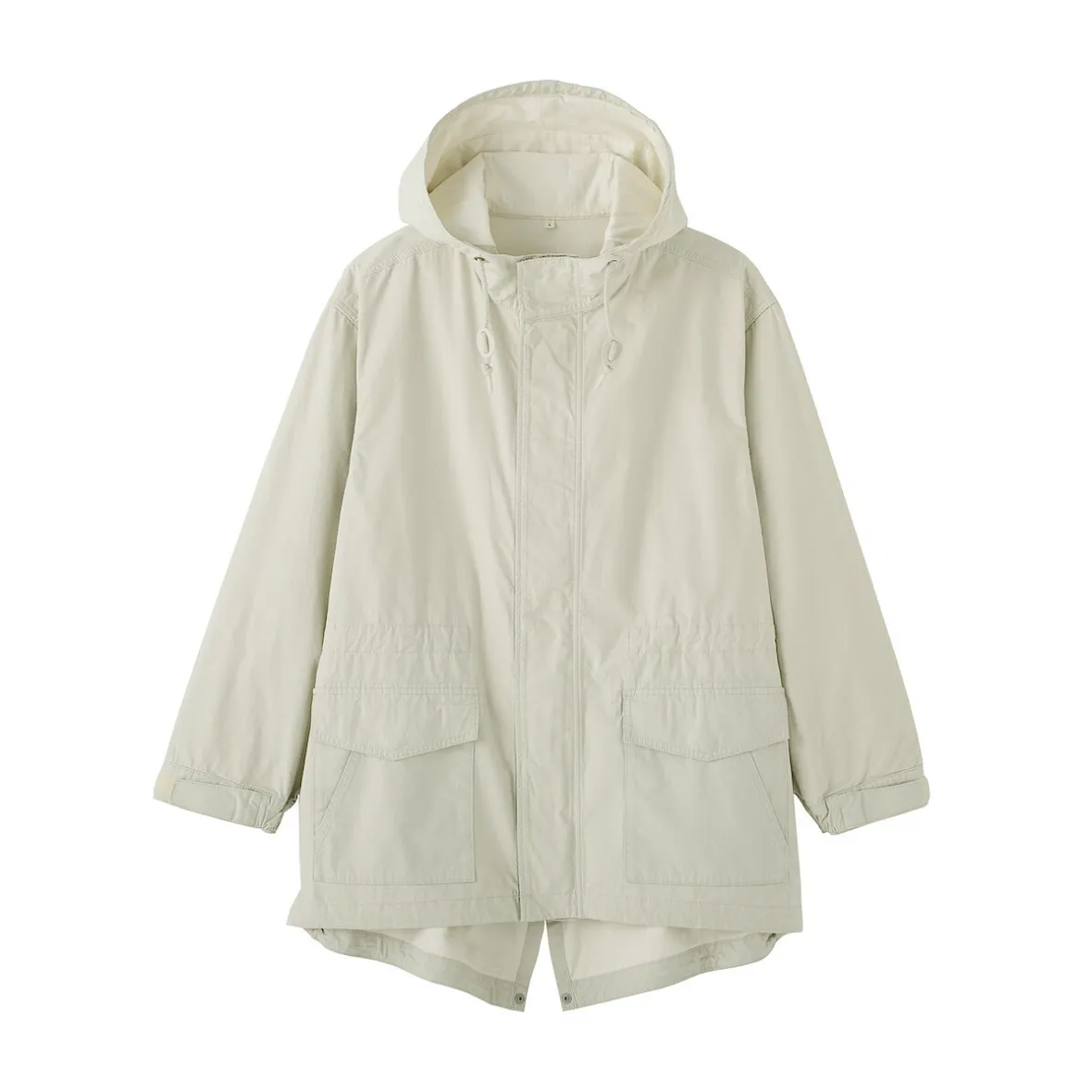 Online Muji Abrigo con capucha de algodón ligero para hombre