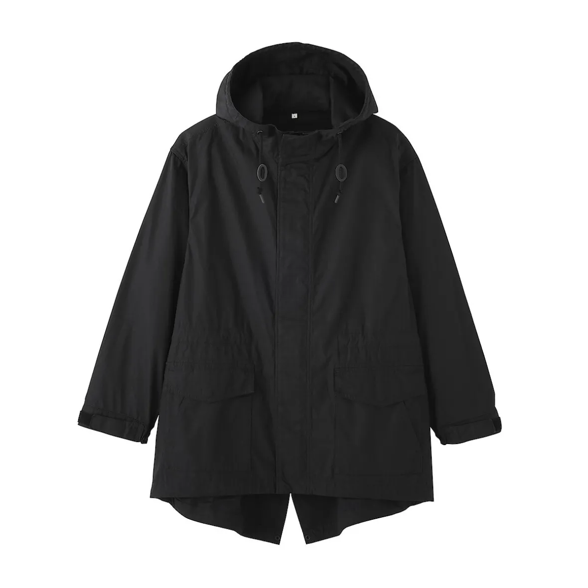 Online Muji Abrigo con capucha de algodón ligero para hombre