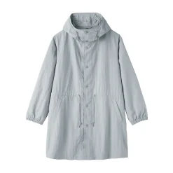 Hot Muji Abrigo con capucha de nailon reciclado repelente al agua para hombre