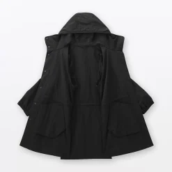 Hot Muji Abrigo con capucha de nailon reciclado repelente al agua para hombre