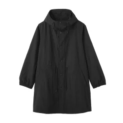 Hot Muji Abrigo con capucha de nailon reciclado repelente al agua para hombre