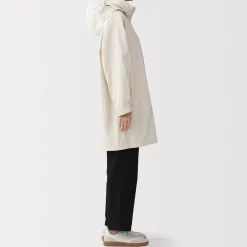 Sale Muji Abrigo con capucha extraíble y repelente al agua para mujer