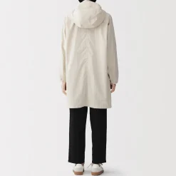 Sale Muji Abrigo con capucha extraíble y repelente al agua para mujer