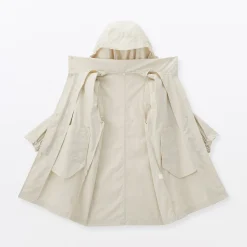 Sale Muji Abrigo con capucha extraíble y repelente al agua para mujer