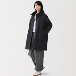 Sale Muji Abrigo con capucha extraíble y repelente al agua para mujer