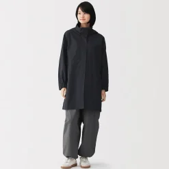 Sale Muji Abrigo con capucha extraíble y repelente al agua para mujer