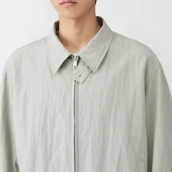 Muji Abrigo con cremallera de nailon reciclado impermeable para hombre