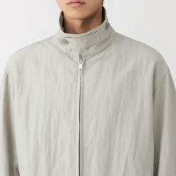 Muji Abrigo con cremallera de nailon reciclado impermeable para hombre