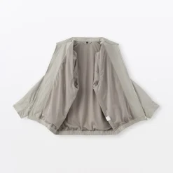 Muji Abrigo con cremallera de nailon reciclado impermeable para hombre