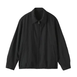 Muji Abrigo con cremallera de nailon reciclado impermeable para hombre