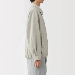 Muji Abrigo con cremallera de nailon reciclado impermeable para hombre
