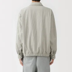 Muji Abrigo con cremallera de nailon reciclado impermeable para hombre