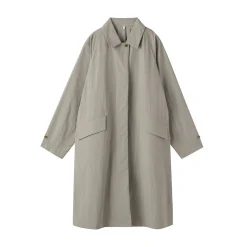 Muji Abrigo con cuello alzado repelente al agua para mujer