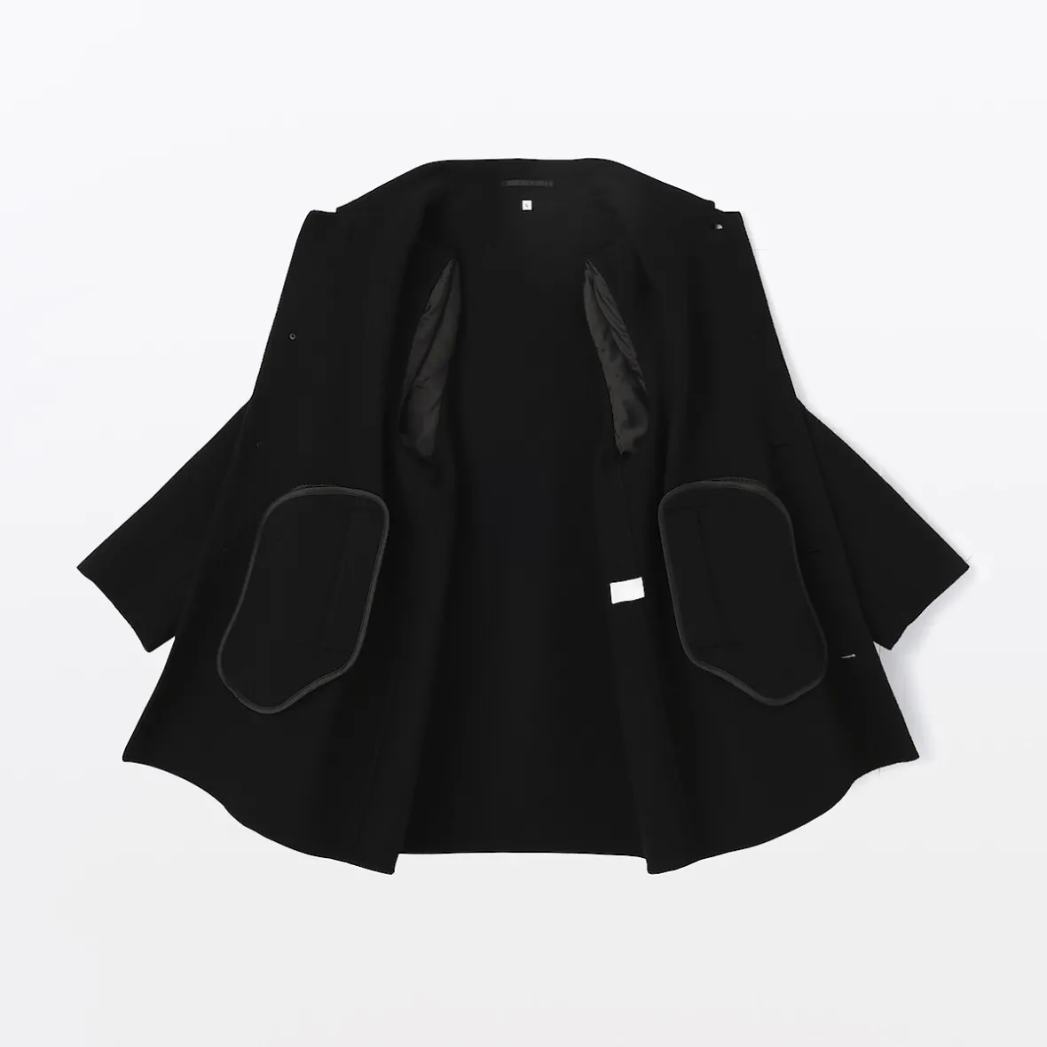 Clearance Muji Abrigo de botonadura simple en mezcla de cachemira reciclada para hombre