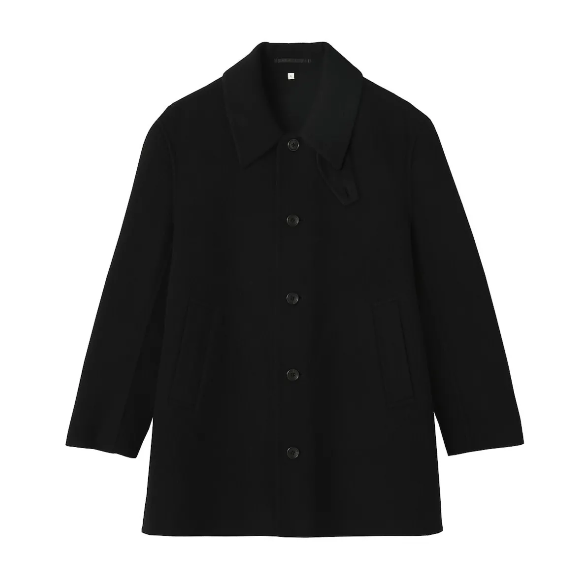 Clearance Muji Abrigo de botonadura simple en mezcla de cachemira reciclada para hombre