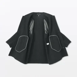Clearance Muji Abrigo de botonadura simple en mezcla de cachemira reciclada para hombre