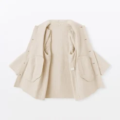 Clearance Muji Abrigo de botonadura simple en mezcla de cachemira reciclada para hombre