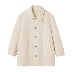 Clearance Muji Abrigo de botonadura simple en mezcla de cachemira reciclada para hombre
