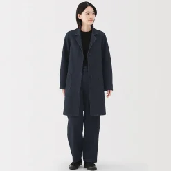 Outlet Muji Abrigo vaquero de mezcla de capoc para mujer