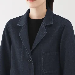 Outlet Muji Abrigo vaquero de mezcla de capoc para mujer