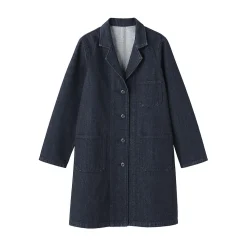 Outlet Muji Abrigo vaquero de mezcla de capoc para mujer