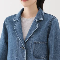 Outlet Muji Abrigo vaquero de mezcla de capoc para mujer