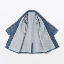 Outlet Muji Abrigo vaquero de mezcla de capoc para mujer