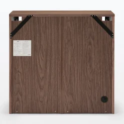 Clearance Muji Armario de nogal con puertas de cristal