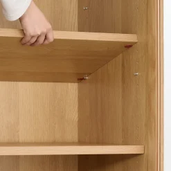 Clearance Muji Armario de nogal con puertas de cristal