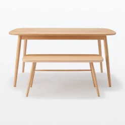 Hot Muji Banco con patas redondeadas de haya maciza