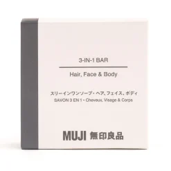 Hot Muji Barra limpiadora vegana 3 en 1 formato viaje