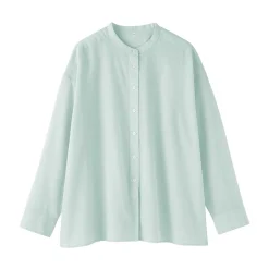 Best Muji Blusa de algodón orgánico de alta torsión para mujer