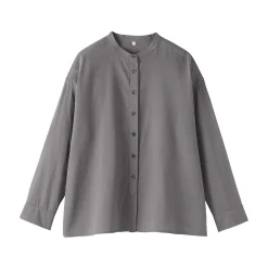 Best Muji Blusa de algodón orgánico de alta torsión para mujer