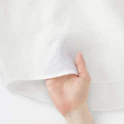 Sale Muji Blusa de cuello alto de lino lavado para mujer