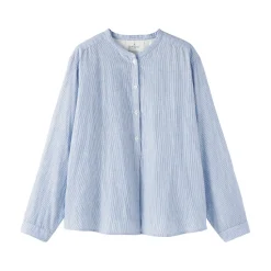 Discount Muji Blusa de gasa doble y mezcla de kapok para mujer
