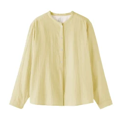 Discount Muji Blusa de gasa doble y mezcla de kapok para mujer