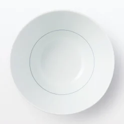 New Muji Bol de arroz Hasami Ware - Patrón de rayas en abanico, Grande