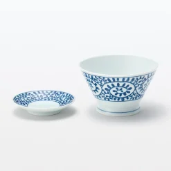 New Muji Bol de arroz Hasami Ware - Patrón arabesco, Grande