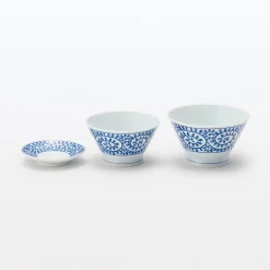 New Muji Bol de arroz Hasami Ware - Patrón arabesco, Grande
