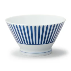 Clearance Muji Bol de arroz Hasami Ware ‐ Patrón de rayas en abanico, Pequeño