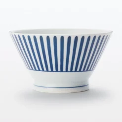 Clearance Muji Bol de arroz Hasami Ware ‐ Patrón de rayas en abanico, Pequeño