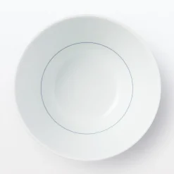 Clearance Muji Bol de arroz Hasami Ware ‐ Patrón de rayas en abanico, Pequeño