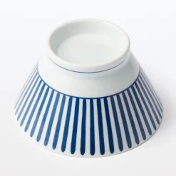 Clearance Muji Bol de arroz Hasami Ware ‐ Patrón de rayas en abanico, Pequeño