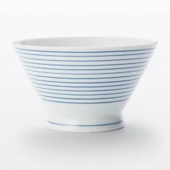 Outlet Muji Bol de arroz Hasami Ware - Patrón de rayas, Grande