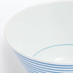 Outlet Muji Bol de arroz Hasami Ware - Patrón de rayas, Grande