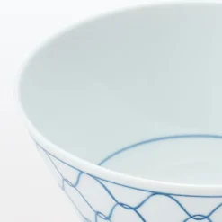 Best Muji Bol de arroz Hasami Ware - Patrón de malla, Grande