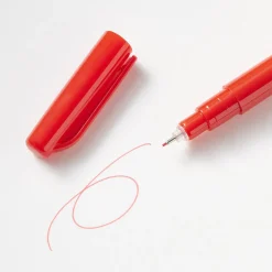 Outlet Muji Bolígrafo de punta fina a base de agua - 0,5 mm, Rojo